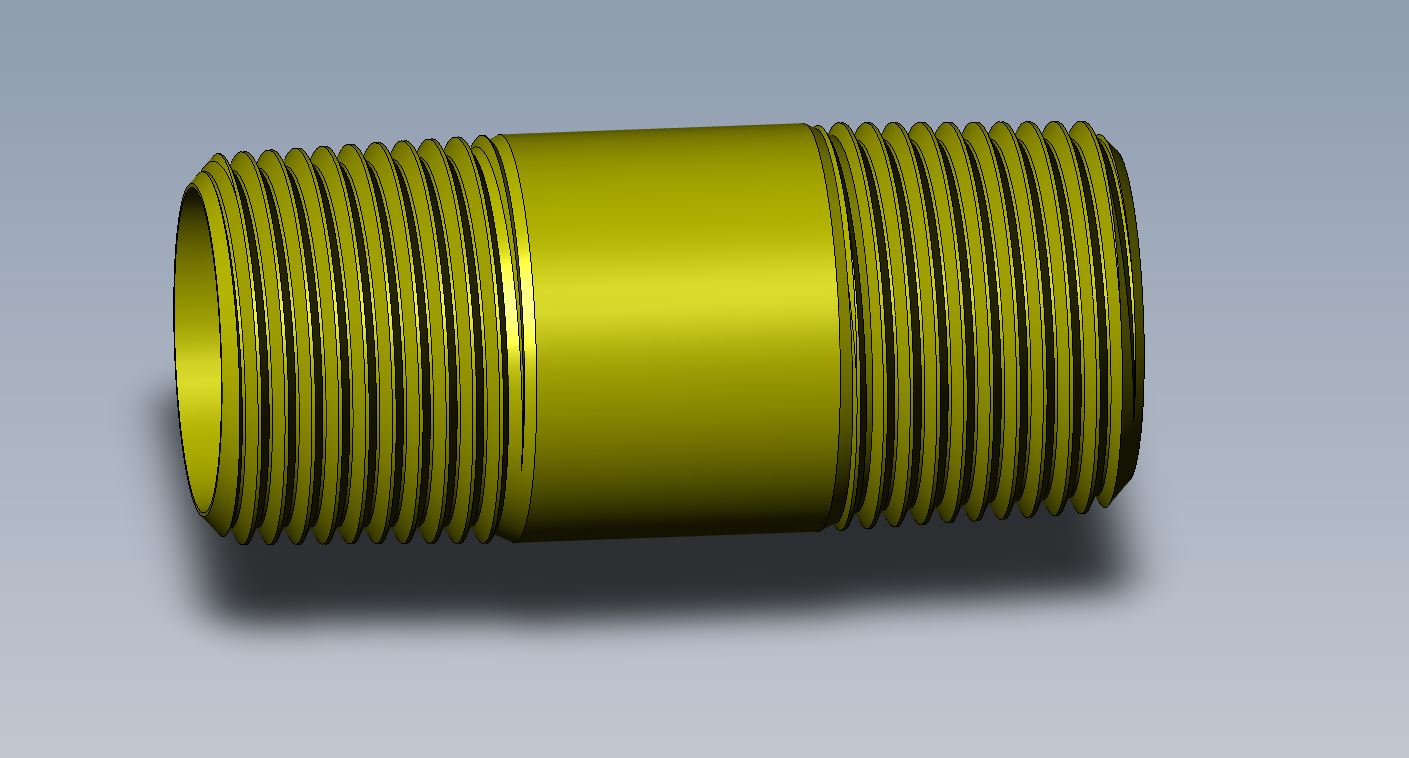 NIPPLE, 1'' NPT X 3'', BRASS | Schwarze eStore